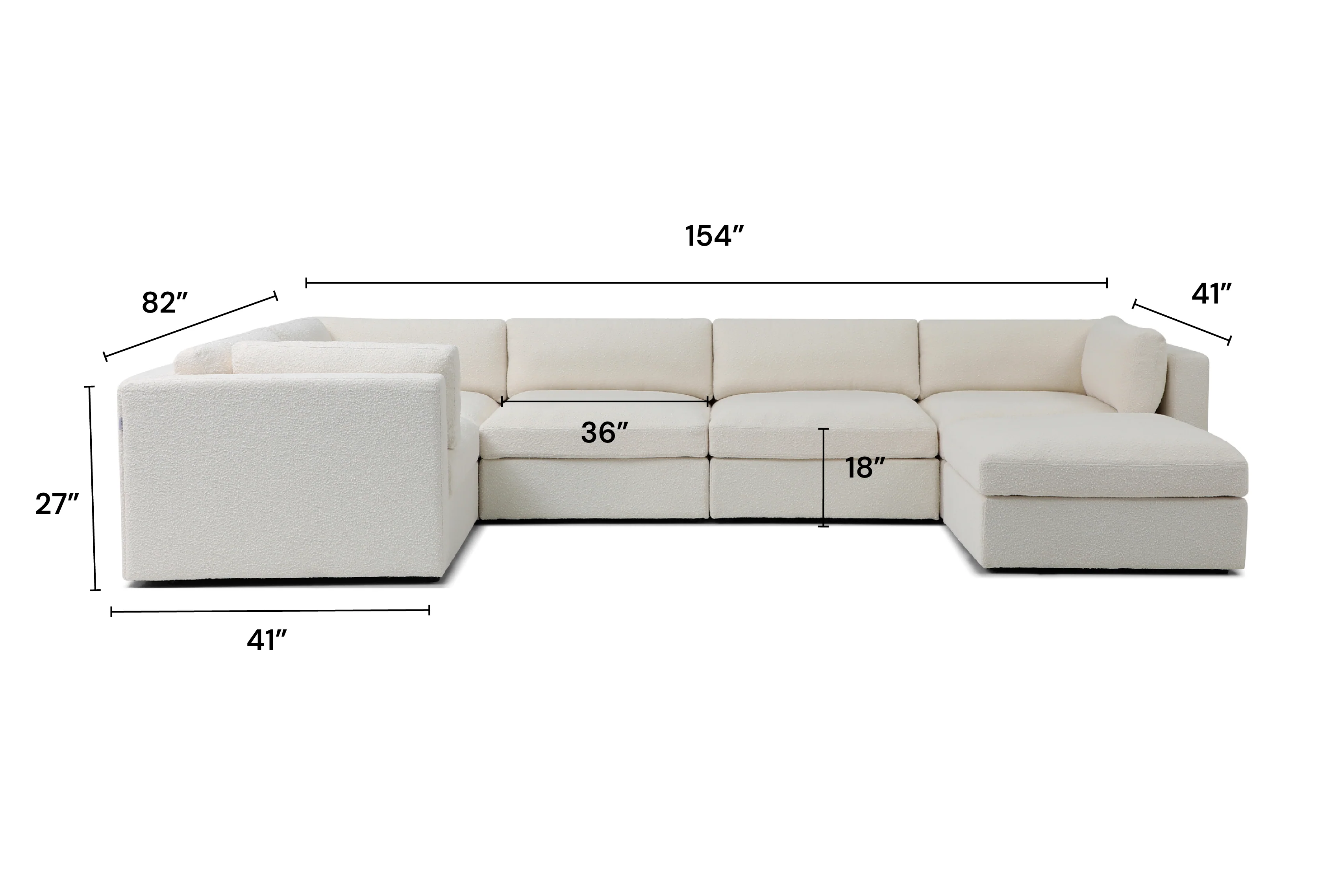 Bella Pillow Grand Corner + Ottoman - Image 24